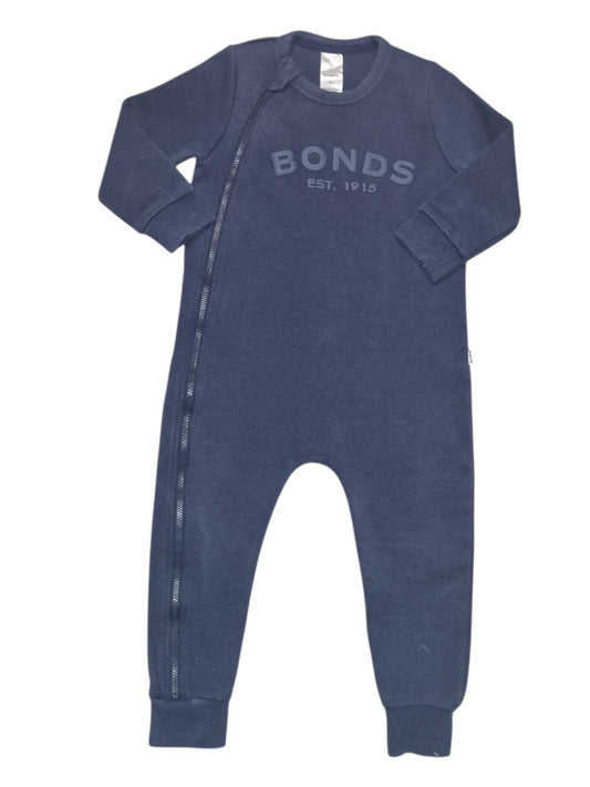 Bonds - Navy Zip Suit - Size 2
