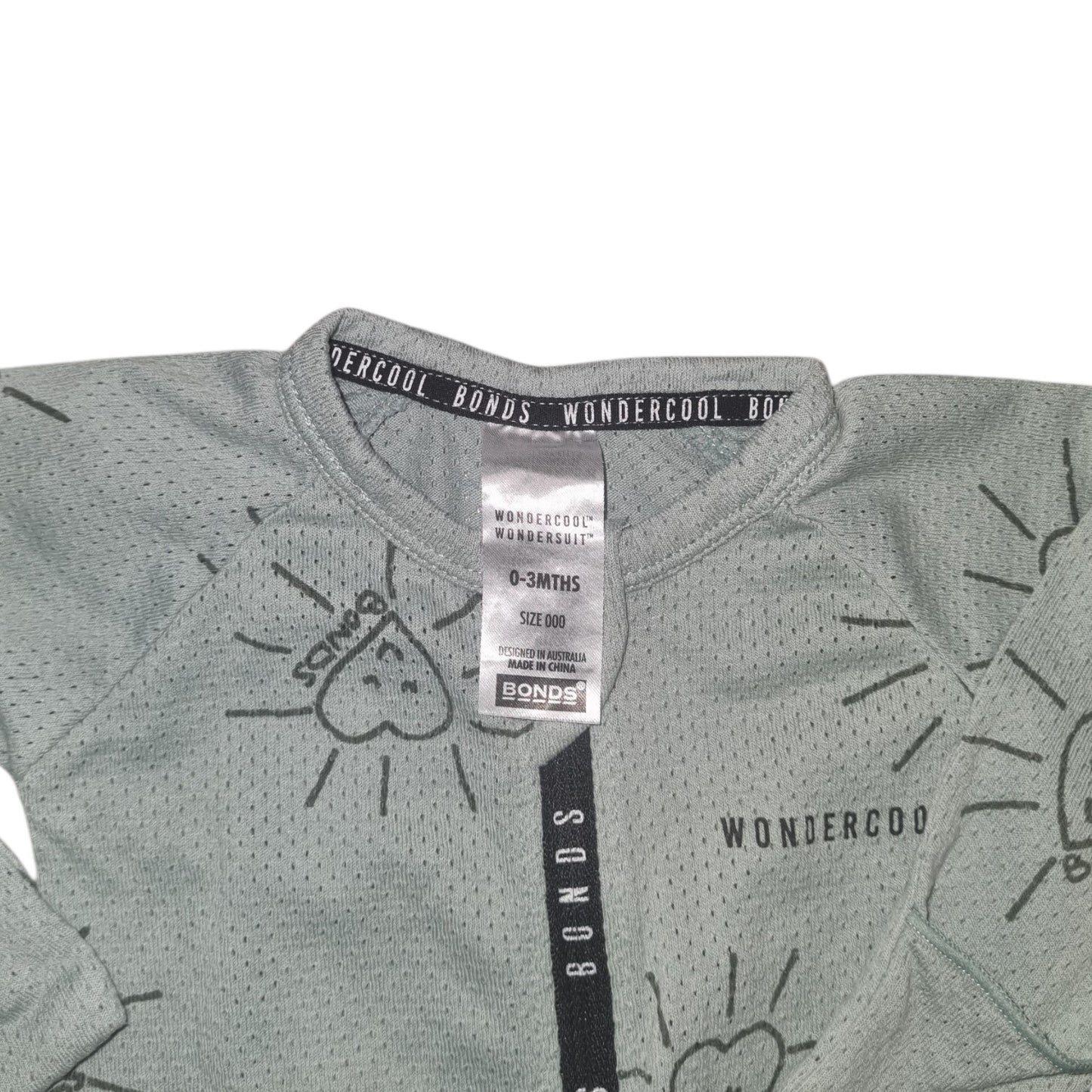 Bonds - Green Wondercool Suit - Size 000