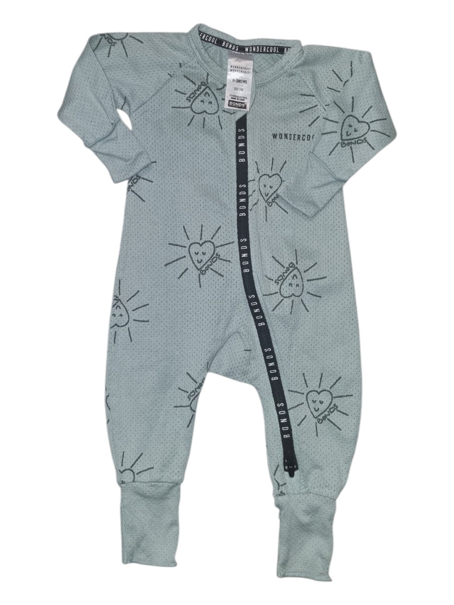 Bonds - Green Wondercool Suit - Size 000
