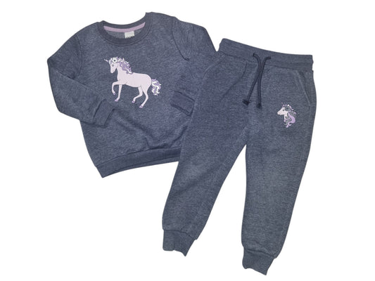 Brilliant Basics - Navy & Unicorn Tracksuit - Size 3