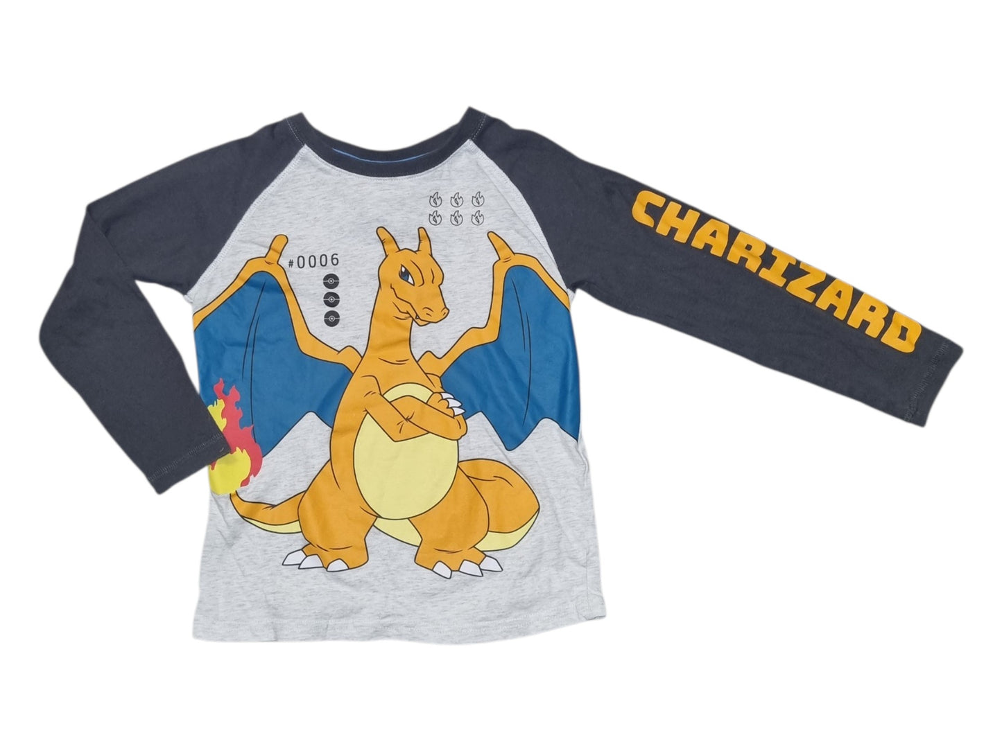 Licensed Pokemon - Charizard Long Sleep Shirt - Size 7