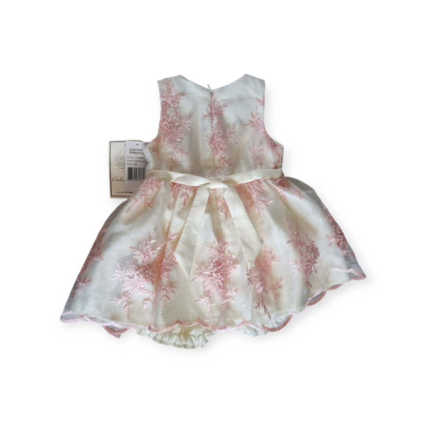 Couture Princess - White & Pink 12 month Dress