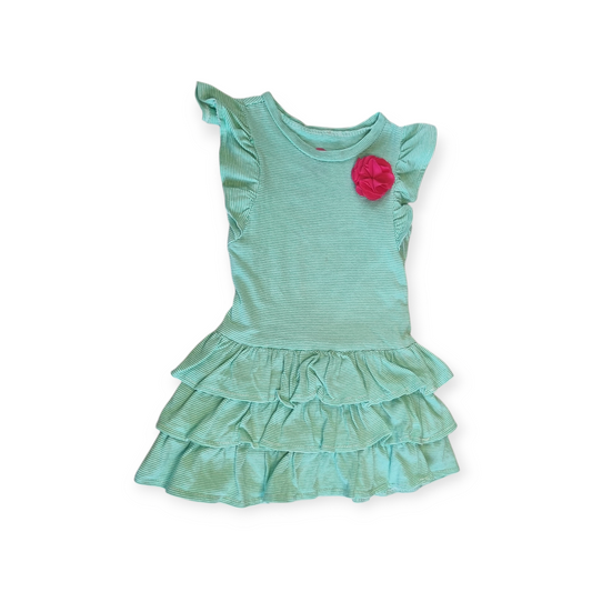 Cotton on Kids - Green stripe dress - Size 2