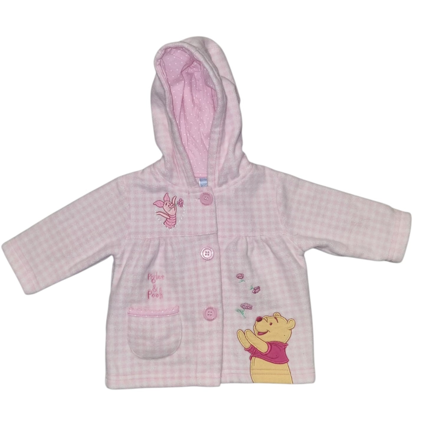 Licensed Disney - Pooh Bear & Piglet Hooded Fleece Jacket - Size 00