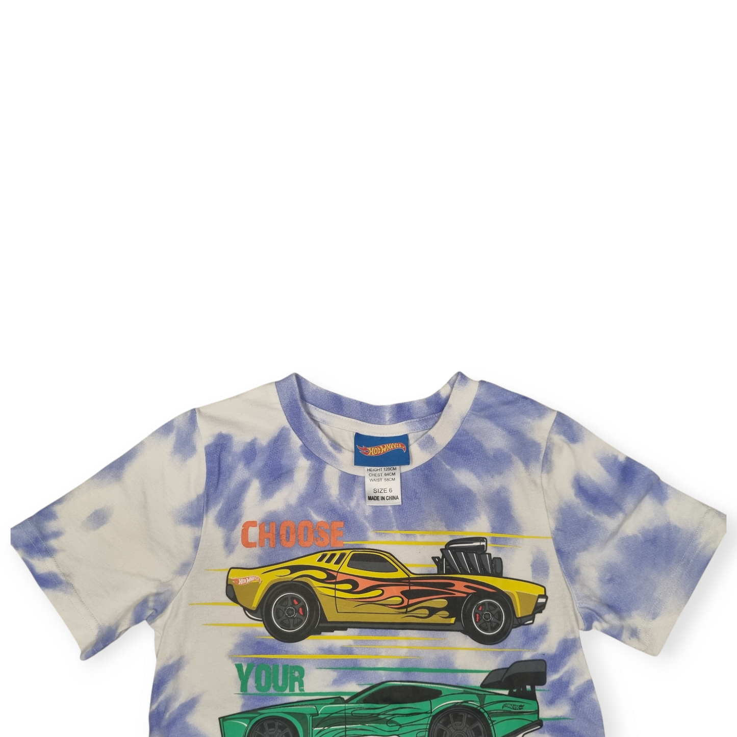 Licensed Hot Wheels - Purple Tie Dye T-Shirt - Size 6