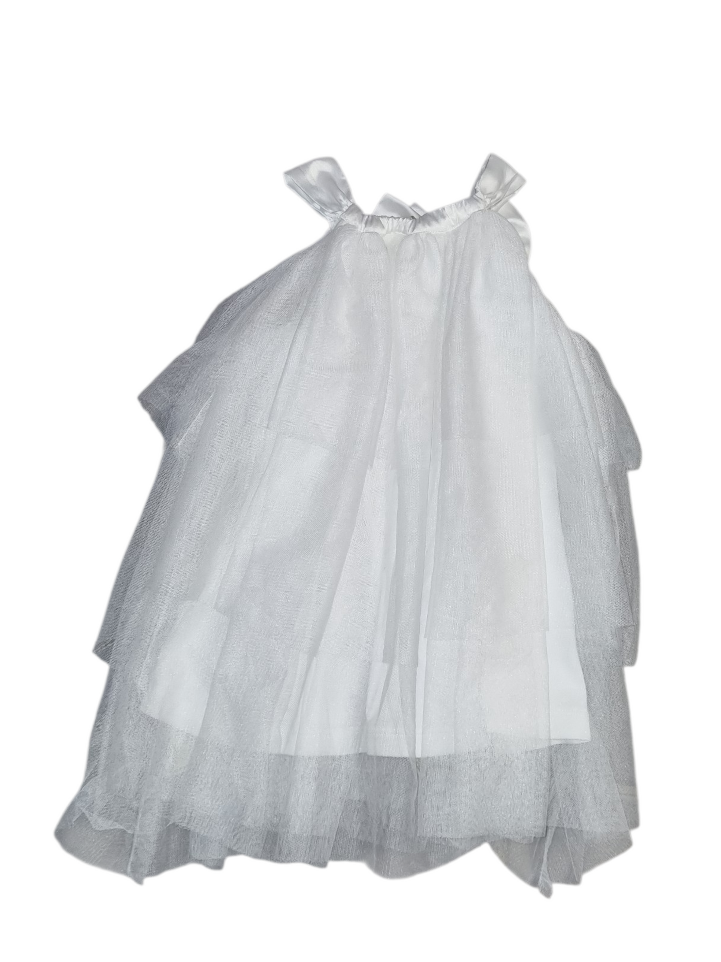 Minihaha - Gold Star Tulle White Dress - Size 1