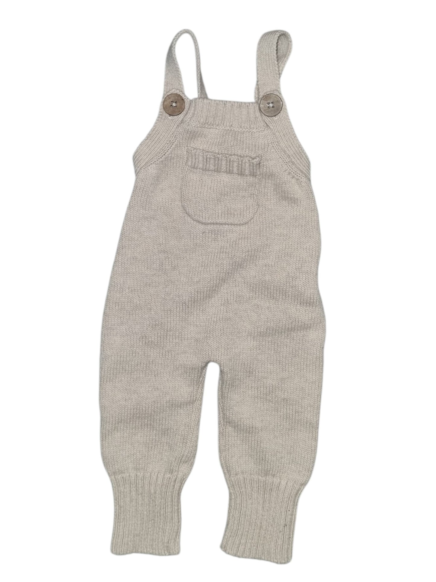 Jamie Kay - Cream Knit Overalls - Size 000