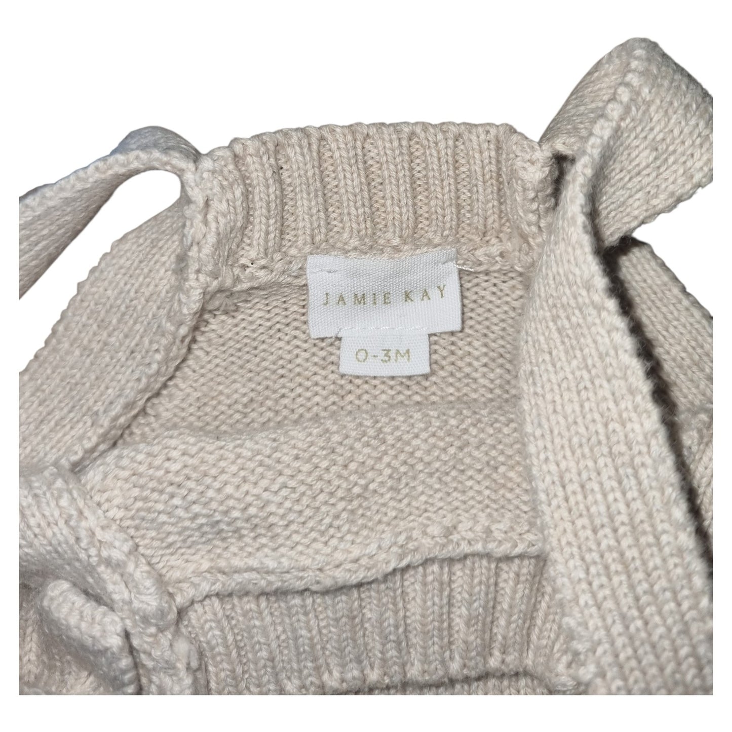 Jamie Kay - Cream Knit Overalls - Size 000