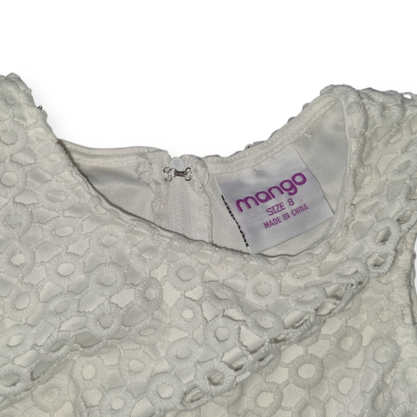 Mango - White Occasional Dress - Size 8