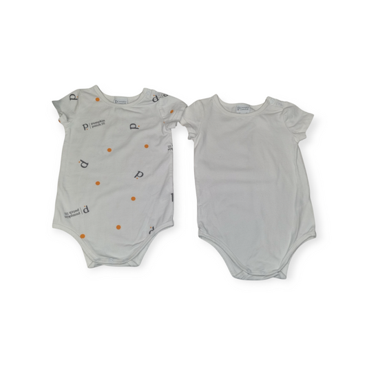 Pumpkin Patch - Body Suit 2 pack - Size 2 (Approx)