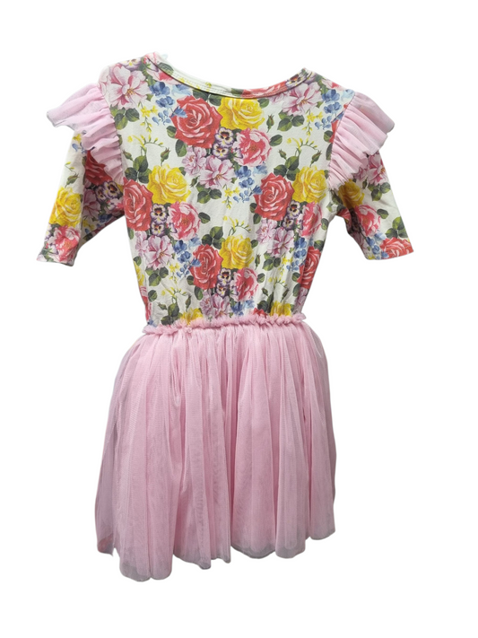 Rock Your Kids - Floral Pink Dress - Size 6