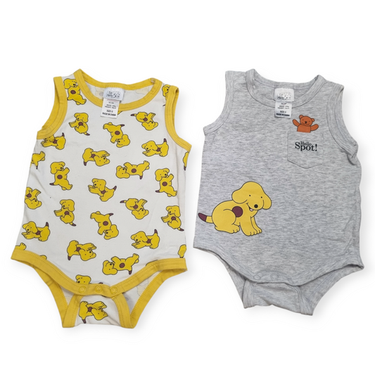 Licensed Spot the Dog - 2x body suits - Size 0