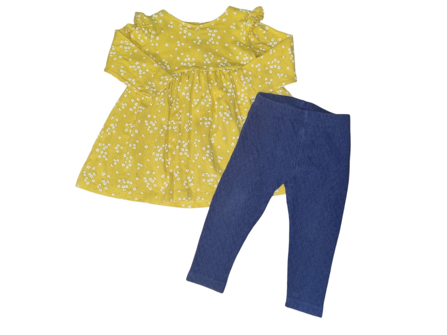 Sprout - Yellow Dress & Legging Set - Size 0