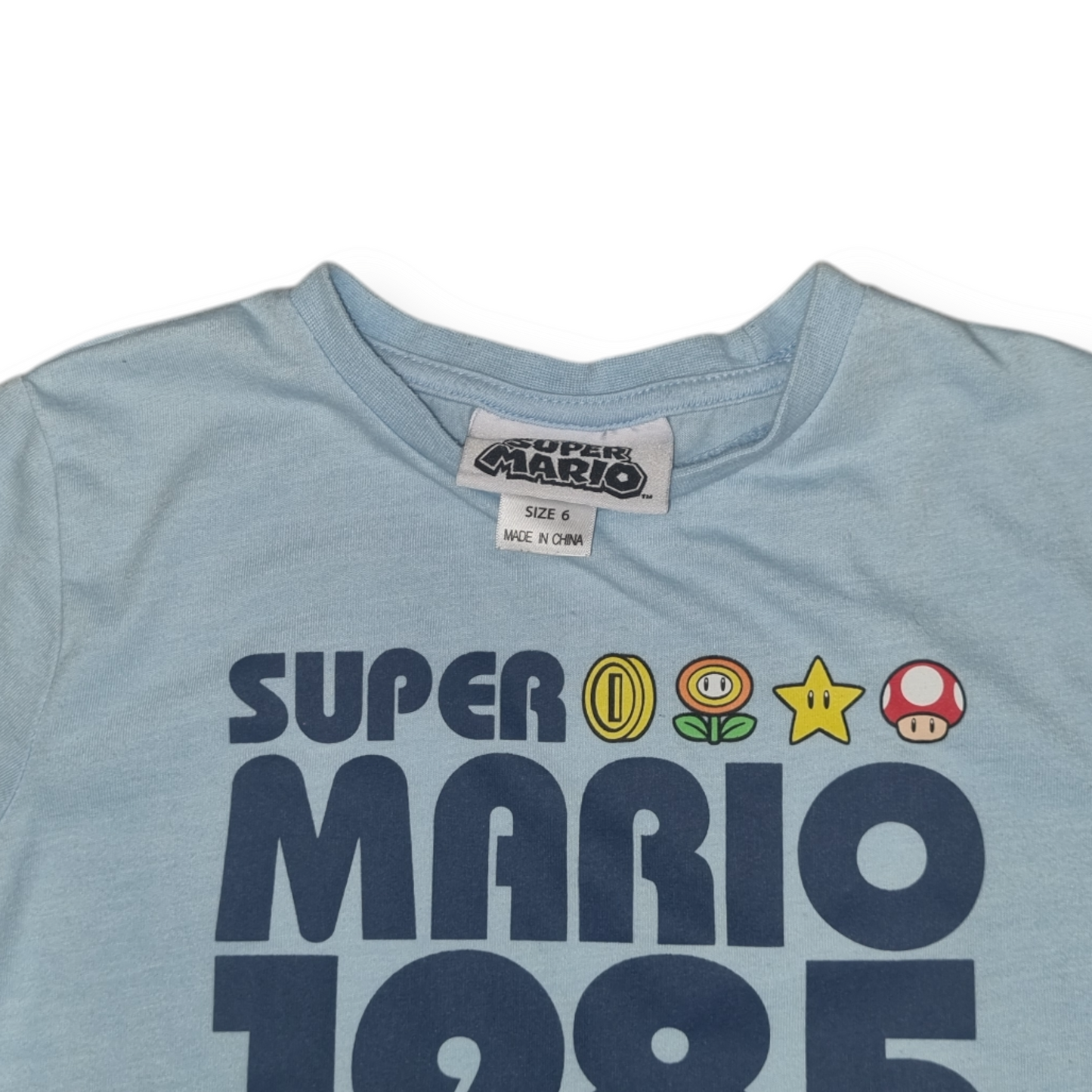Licensed Super Mario Blue T-shirt - Size 6