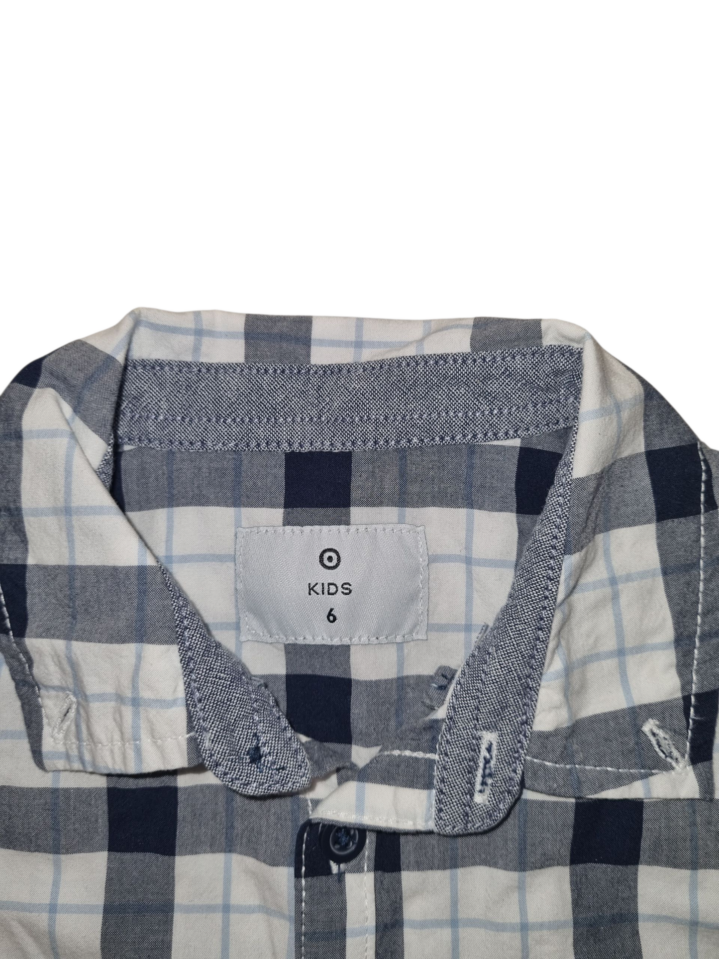 Target Kids - Black & White Checked Dress Shirt - Size 6