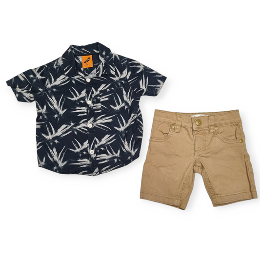 Tilt & Breakers - Dress Shirt & Shorts set - Size 0