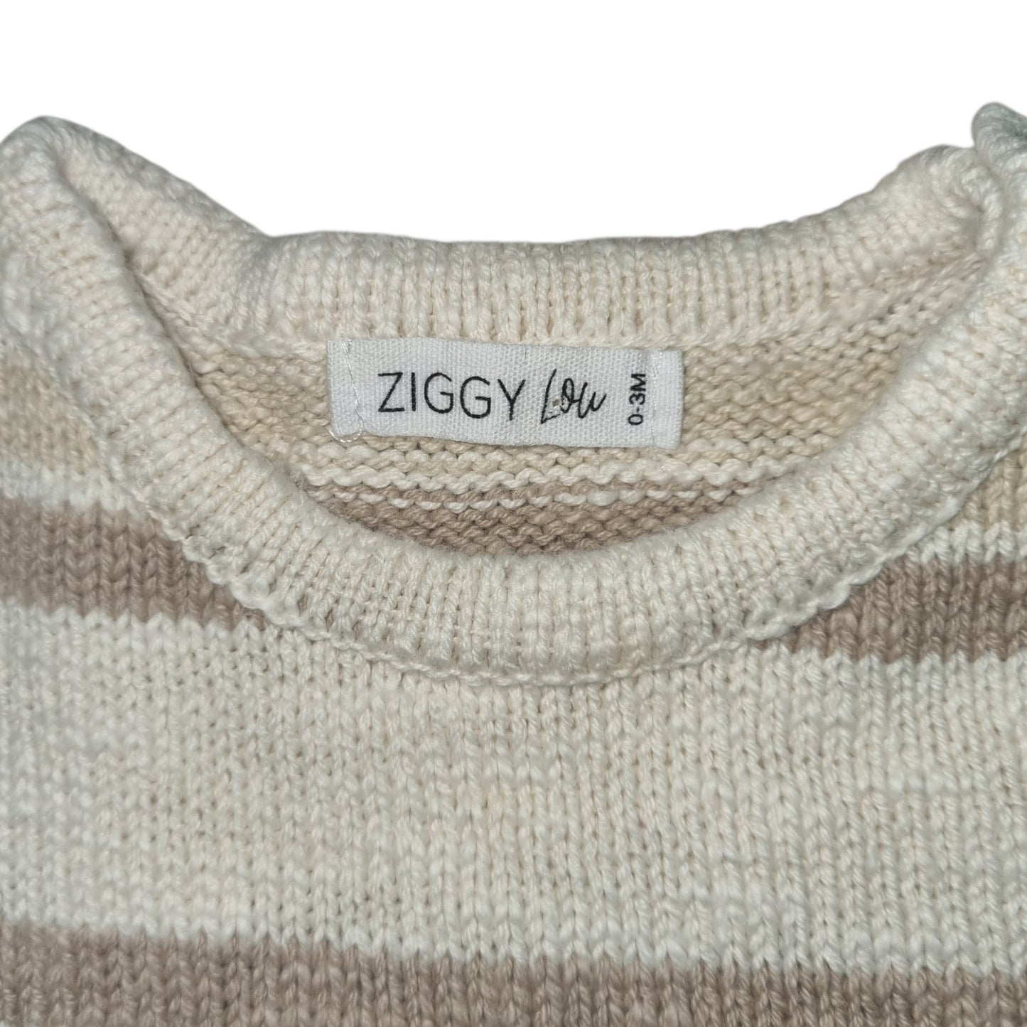 Ziggy Lou - Stripe Cream Knit - Size 000