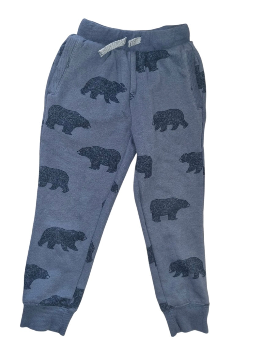 Anko - Bear Print Navy Trackpants - Size 5