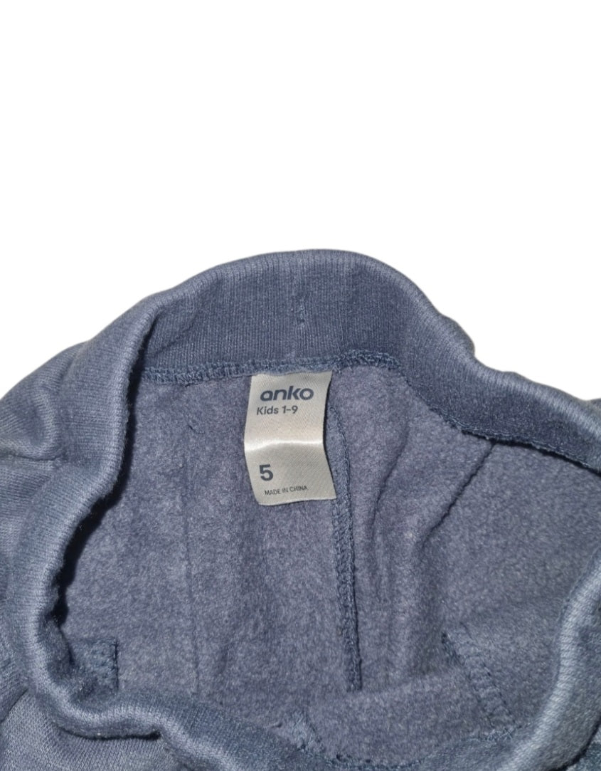 Anko - Bear Print Navy Trackpants - Size 5