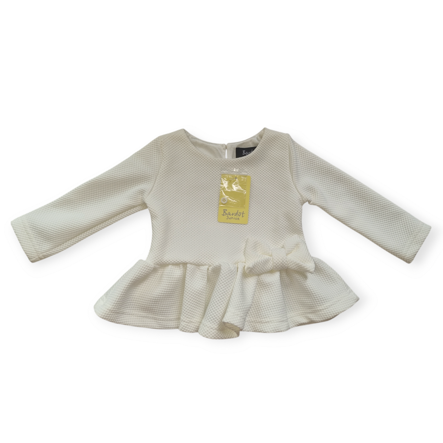 Bardot Junior - White Peplum top - Size 0