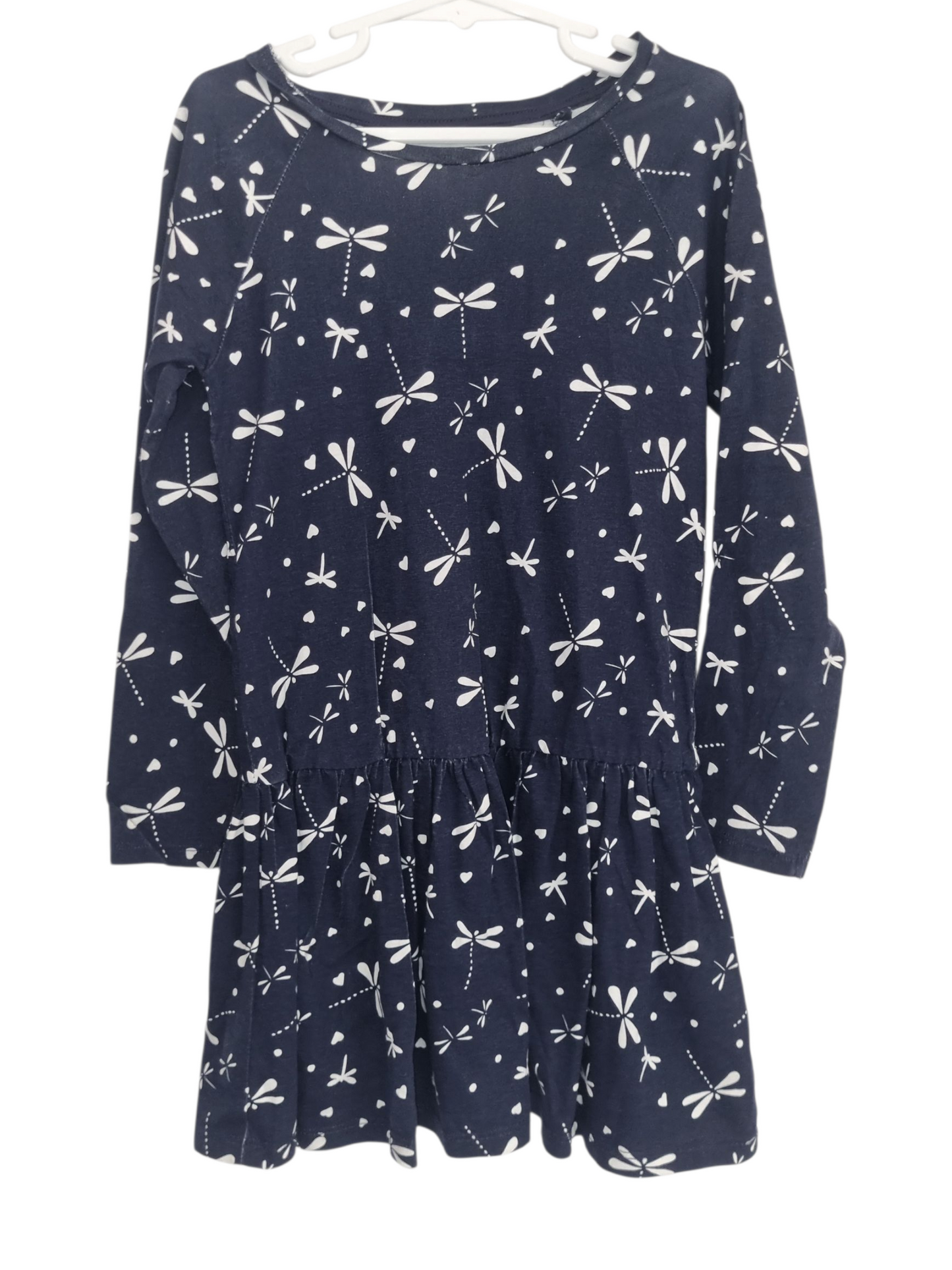 B Collection - Long Sleeve Navy Dragonfly Dress - Size 6