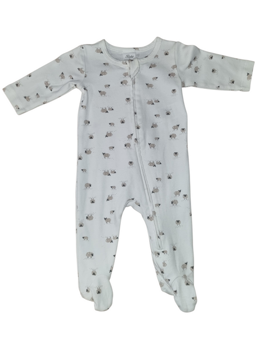 Bebe - Sheep Pattern Onesie - Size 000