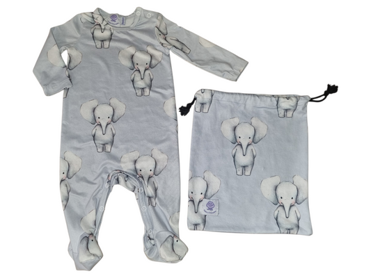 Cheeky Chickadee - Elephant Print Onesie - Size 0000