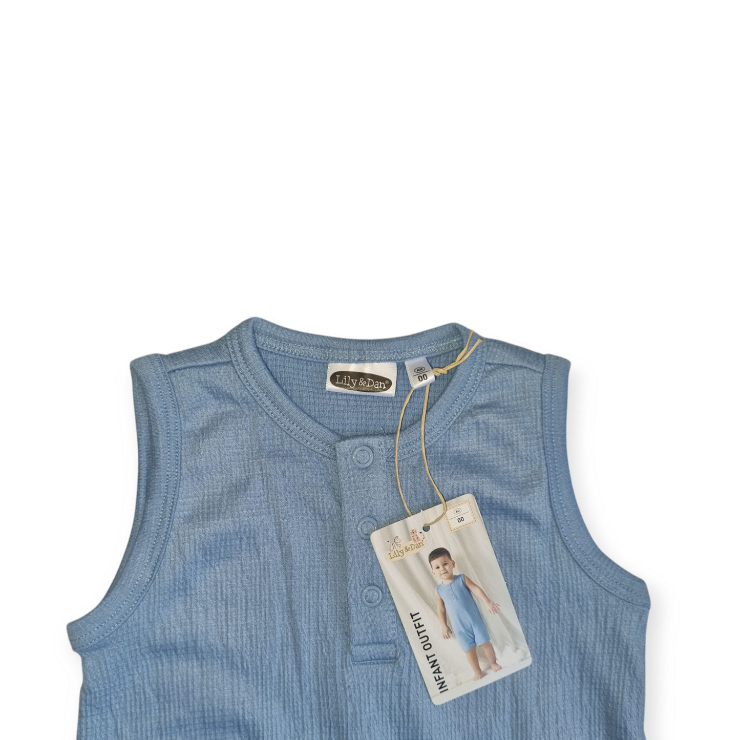 Lily & Dan - Blue Romper - Size 00