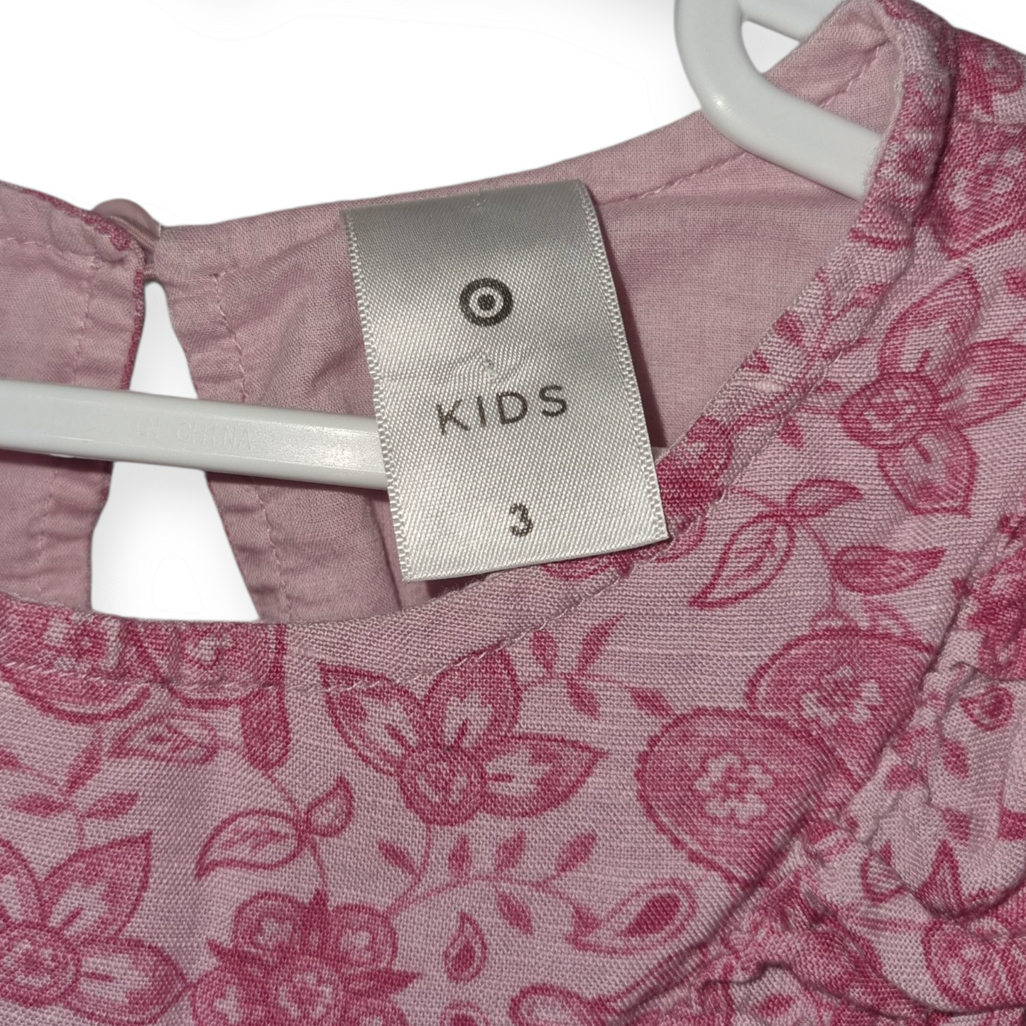Target Kids - Long Sleeve Pink Pattern Dress - Size 3