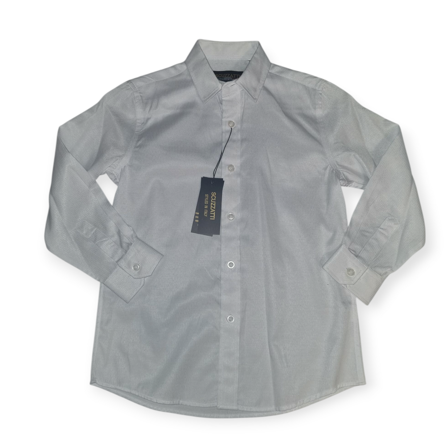 Scuzzatti - White Long Sleeve Dress Shirt - Size 6
