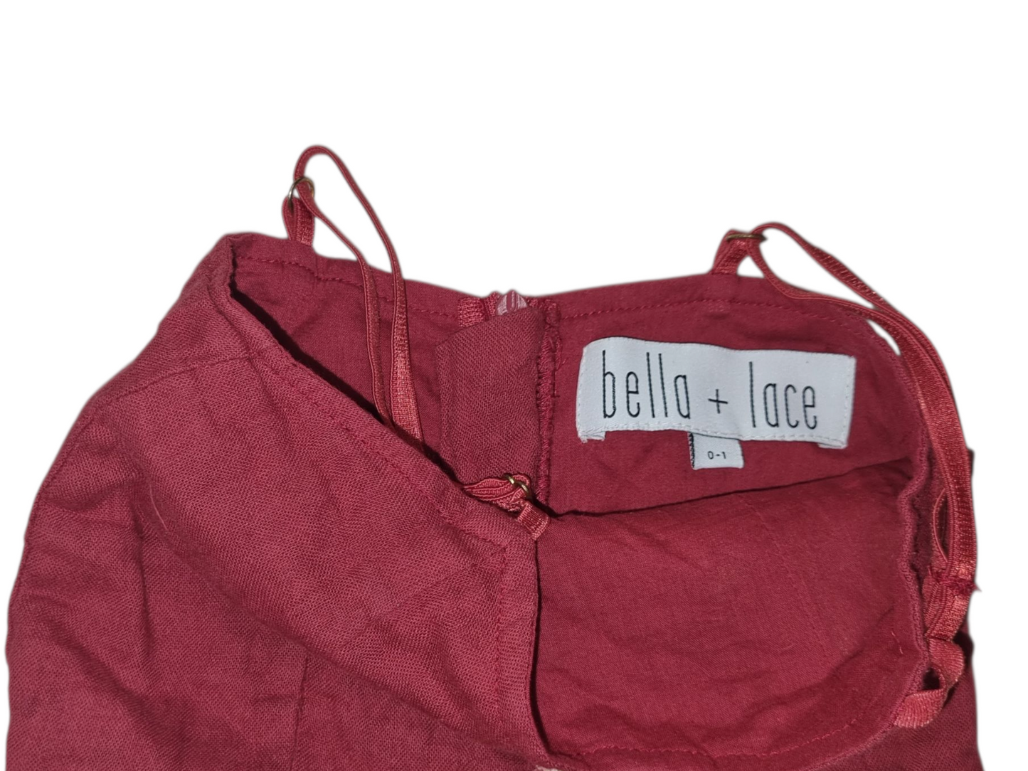 Bella & Lace - Red & White Tulle Dress - Size 0-1