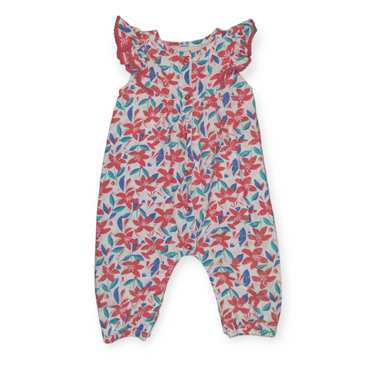 Du Pareil - Red Floral Jumpsuit - Size 0