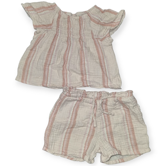 Mini Mango - Striped Linen Set - Size 2