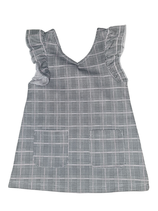 Mini Mango - Black & Pink Check Dress - Size 2