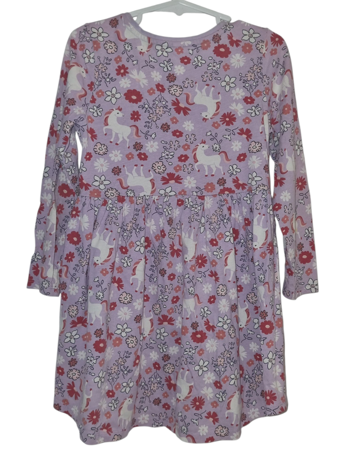 K-D - Purple Pony Long Sleeve Dress - Size 5
