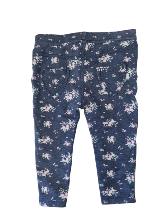 Tiny Little Wonders - Navy Floral Leggings - Size 0