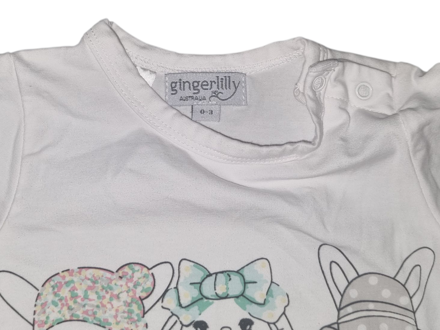 Gingerlilly - Bunny Friends Shirt - Size 000
