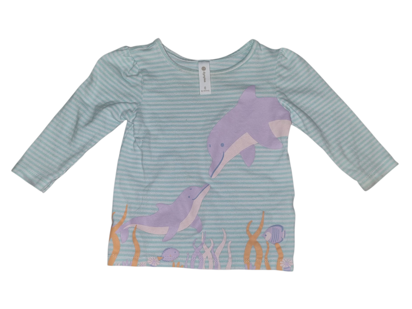 Dymples - Long Sleeve Under The Sea Shirts x2 - Size 0