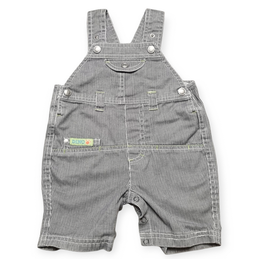 Sprout - Grey Stripe Overalls - Size 00