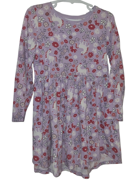 K-D - Purple Pony Long Sleeve Dress - Size 5