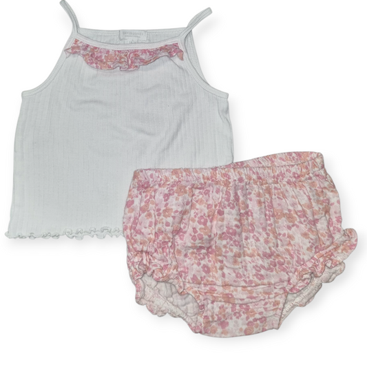 David Jones - Pink Singlet and Bloomer Set - Size 2