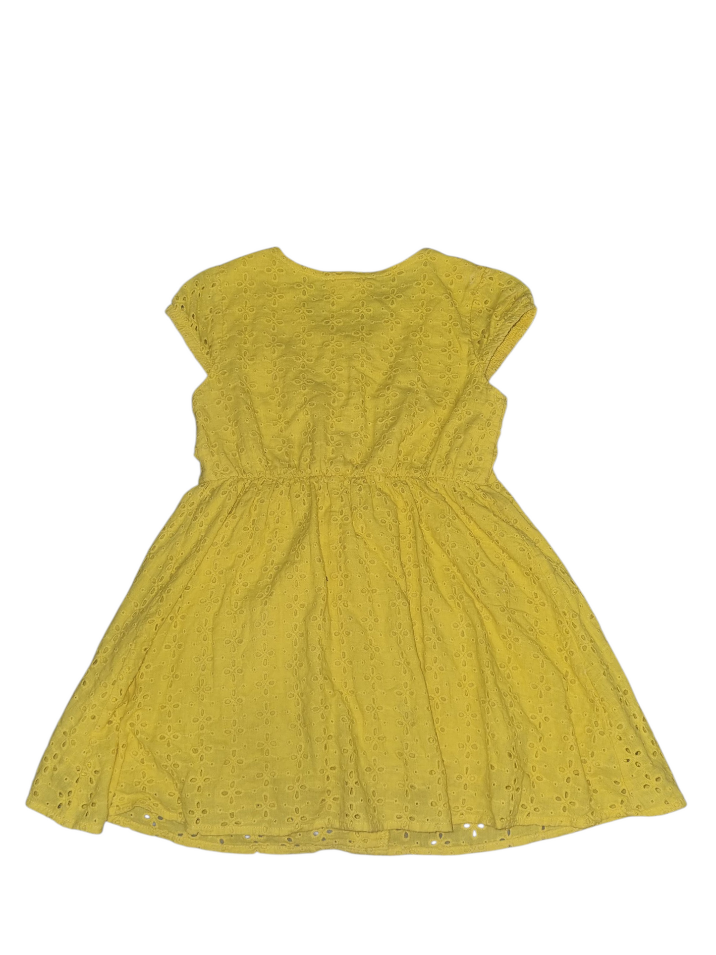 Little Lass - Yellow Button Dress - Size 5