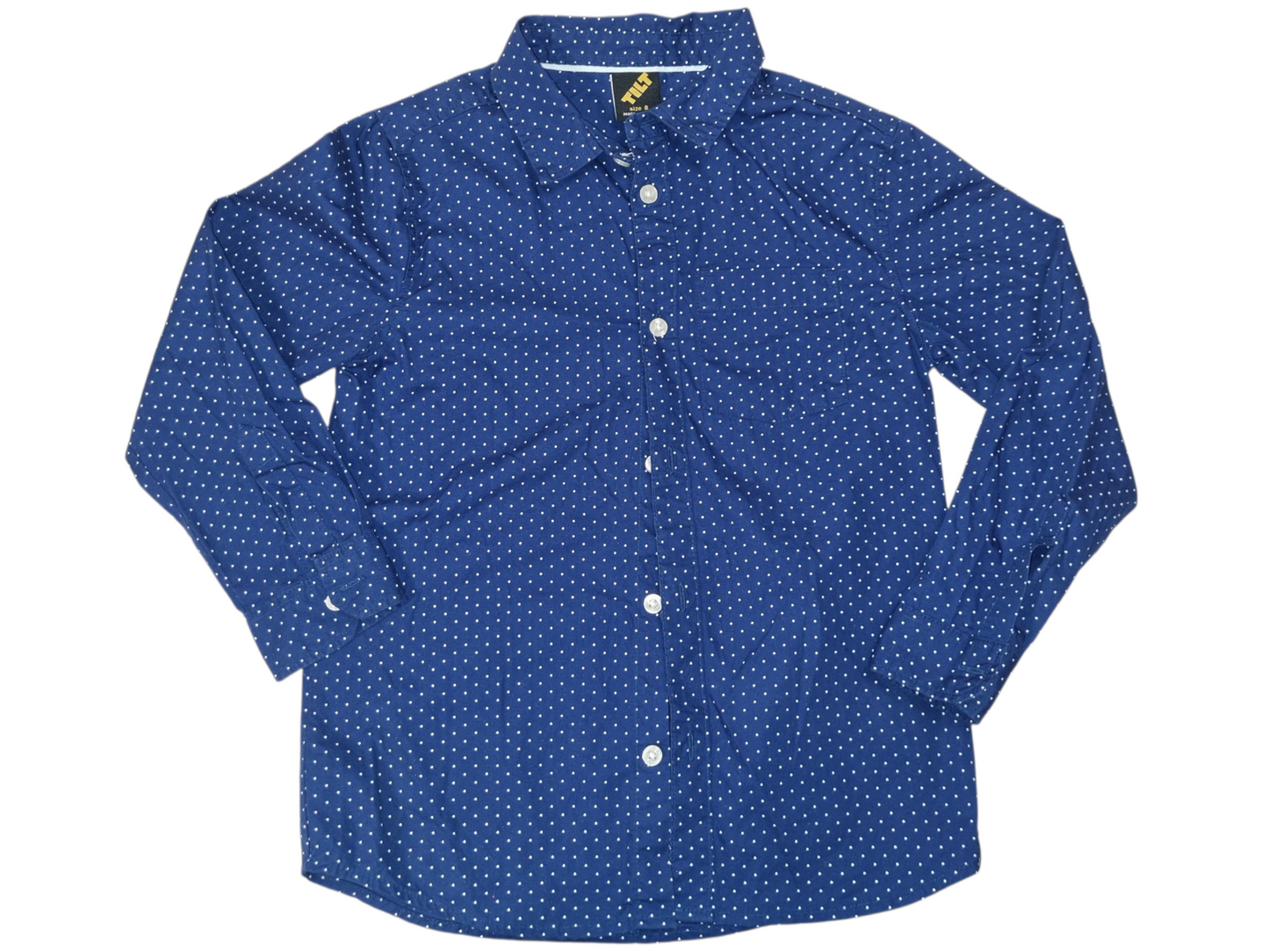 Tilt - Long Sleeve Dark Blue Dress Shirt - Size 8